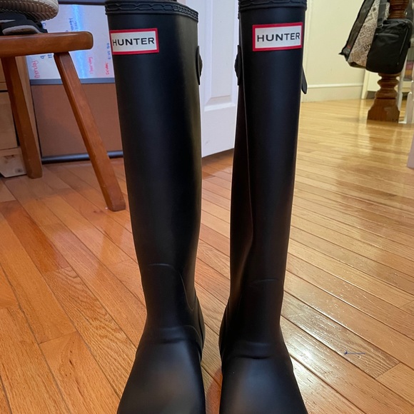 Matte Black Hunter Rain boots - Picture 2 of 4